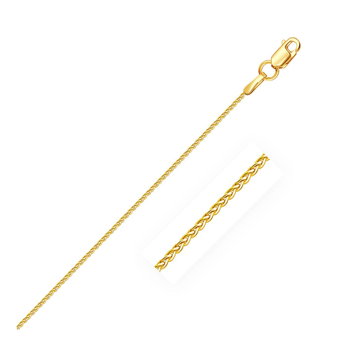 10k Yellow Gold Wheat Chain 1.0mm by Avera Group