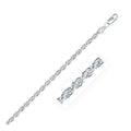 Sterling Silver 3.6mm Diamond Cut Rope Style Chain by Avera Group