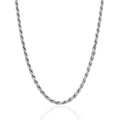 Sterling Silver 3.6mm Diamond Cut Rope Style Chain by Avera Group