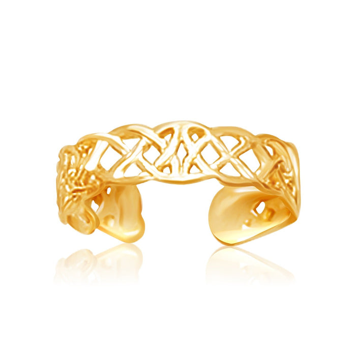 14k Yellow Gold Toe Ring in a Celtic Knot Style by Avera Group