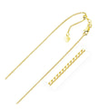 14k Yellow Gold Adjustable Box Chain 0.85mm by Avera Group