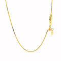 14k Yellow Gold Adjustable Box Chain 0.85mm by Avera Group
