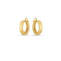 14k Yellow Gold Textured Huggie Hoops(3x10mm) by Avera Group