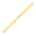 7.0mm 14k Yellow Gold Solid Curb Bracelet by Avera Group