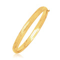 14k Yellow Gold Dome Motif Children's Bangle with Diamond Cuts by Bids.com