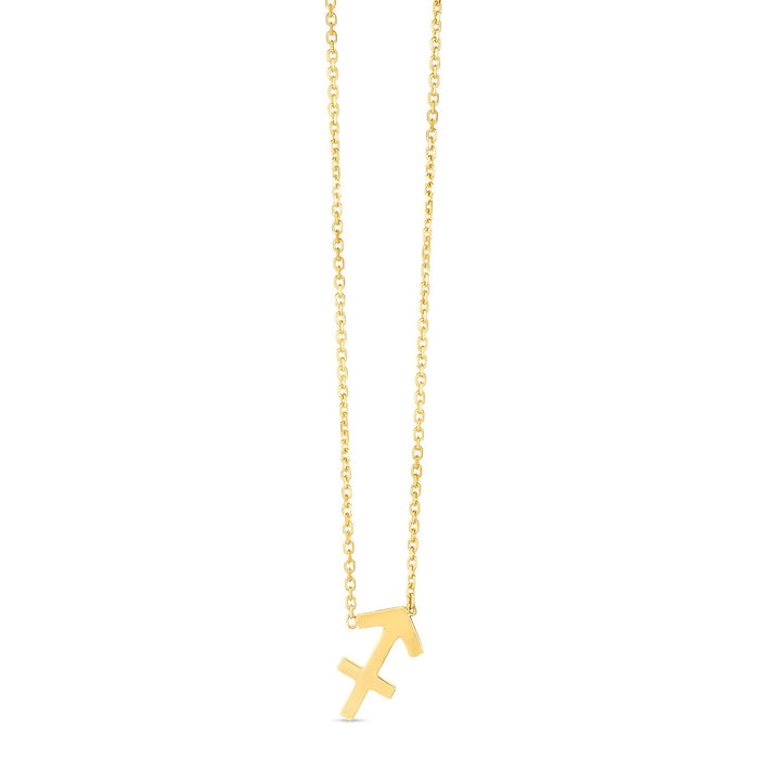 14K Yellow Gold Sagittarius Necklace by Avera Group