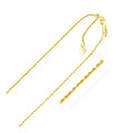 14k Yellow Gold Adjustable Rope Chain (0.95 mm) by Avera Group