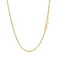 14k Yellow Gold Solid Diamond Cut Rope Chain (1.60 mm) by Avera Group
