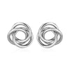 Polished Open Love Knot Earrings in Sterling Silver