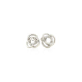 Polished Open Love Knot Earrings in Sterling Silver by Avera Group