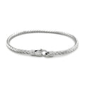Fancy Weave Bangle in 14k White Gold (3.0mm) by Avera Group