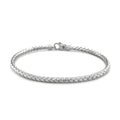 Fancy Weave Bangle in 14k White Gold (3.0mm) by Avera Group