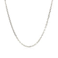 Sterling Silver Rhodium Plated Cable Chain (1.50 mm) by Avera Group