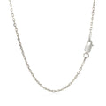 Sterling Silver Rhodium Plated Cable Chain (1.50 mm) by Avera Group