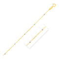 Diamond Cut Bead Links Pendant Chain in Two Tone Gold (3.50 mm) by Avera Group