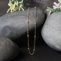 Diamond Cut Bead Links Pendant Chain in Two Tone Gold (3.50 mm) by Avera Group