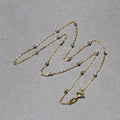 Diamond Cut Bead Links Pendant Chain in Two Tone Gold (3.50 mm) by Avera Group
