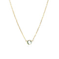 14k Yellow Gold 17 inch Necklace with Round Blue Topaz by Avera Group