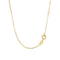 14k Yellow Gold 17 inch Necklace with Round Blue Topaz by Avera Group