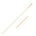 14k Yellow Gold Diamond Cut Cable Link Chain 1.1mm by Avera Group
