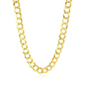 14k Yellow Gold Solid Curb Chain (7.00 mm) by Avera Group