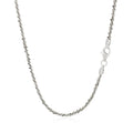 Rhodium Plated 2.2mm Sterling Silver Sparkle Style Chain (2.20 mm) by Avera Group