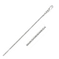 14k White Gold Square Wheat Chain (1.80 mm) by Avera Group