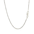 Sterling Silver Rhodium Plated Box Chain (1.10 mm) by Avera Group