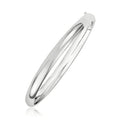 Classic Bangle in 14k White Gold (5.0mm) by Avera Group
