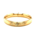 Classic Floral Carved Bangle in 14k Yellow Gold (10.0mm) by Avera Group
