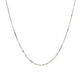 14k White Gold Adjustable Box Chain (0.70 mm) by Avera Group