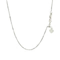14k White Gold Adjustable Box Chain (0.70 mm) by Avera Group