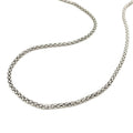 Rhodium Plated 2.5mm Sterling Silver Popcorn Style Chain (2.50 mm) by Avera Group