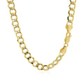 14k Yellow Gold Curb Chain (6.20 mm) by Avera Group