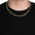 8.2mm 10k Yellow Gold Curb Chain (8.20 mm) by Avera Group