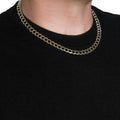 8.2mm 10k Yellow Gold Curb Chain (8.20 mm) by Avera Group