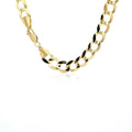 8.2mm 10k Yellow Gold Curb Chain (8.20 mm) by Avera Group