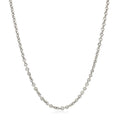 14k White Gold Forsantina Lite Cable Link Chain (2.30 mm) by Avera Group