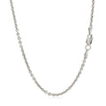 14k White Gold Forsantina Lite Cable Link Chain (2.30 mm) by Avera Group