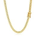 4.5mm 10k Yellow Gold Semi Solid Miami Cuban Chain by Avera Group