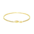 2.3mm 14k Yellow Gold Rolo Bracelet by Avera Group