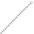 Sterling Silver Polished Charm Bracelet with Rhodium Plating (5.10 mm) by Avera Group
