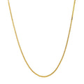 14k Yellow Gold Adjustable Box Chain (1.10 mm) by Avera Group