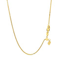 14k Yellow Gold Adjustable Box Chain (1.10 mm) by Avera Group