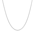 14k White Gold Round Cable Link Chain (1.10 mm) by Avera Group