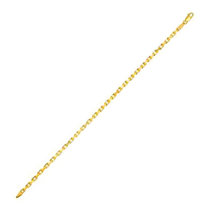 14k Yellow Gold French Cable Link Chain (2.50 mm) by Avera Group