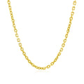 14k Yellow Gold Diamond Cut Cable Link Chain (2.20 mm) by Avera Group