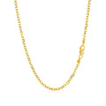 14k Yellow Gold Diamond Cut Cable Link Chain (2.20 mm) by Avera Group