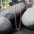 14k Yellow Gold Diamond Cut Cable Link Chain (2.20 mm) by Avera Group