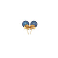 14k Yellow Gold Cultured Black Pearl Stud Earrings (6.0 mm) by Avera Group